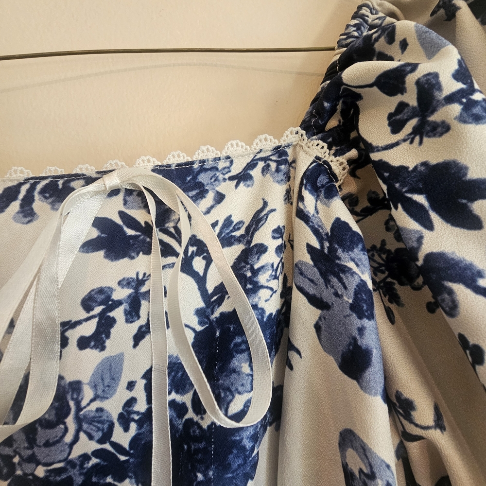 SHEIN Blue Floral Dress